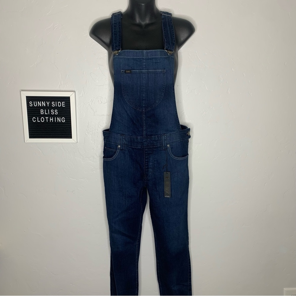 Lee Dark Wash Body Optix Denim Overalls *NWT* Size Small Slim Fit Jumpsuit